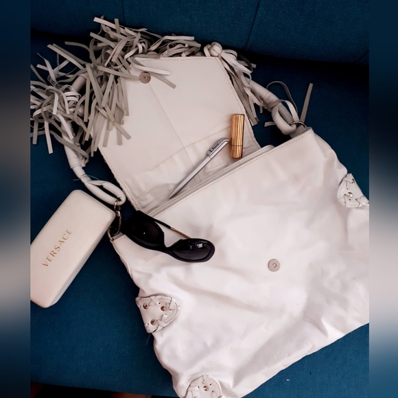 ASOS GENUINE LEATHER HOBO BAG white - Picture 3 of 6